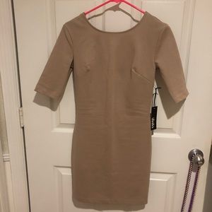 Lulus tan bodycon dress